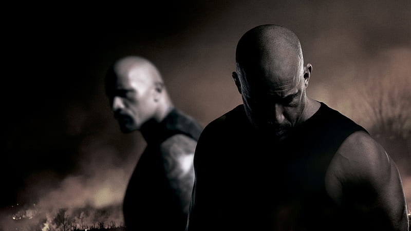 The Fate of the Furious 2017, Fast and Furious 8, Vin Diesel, Dominique Toretto, Dwayne Johnson, Luke Hobbs, HD wallpaper