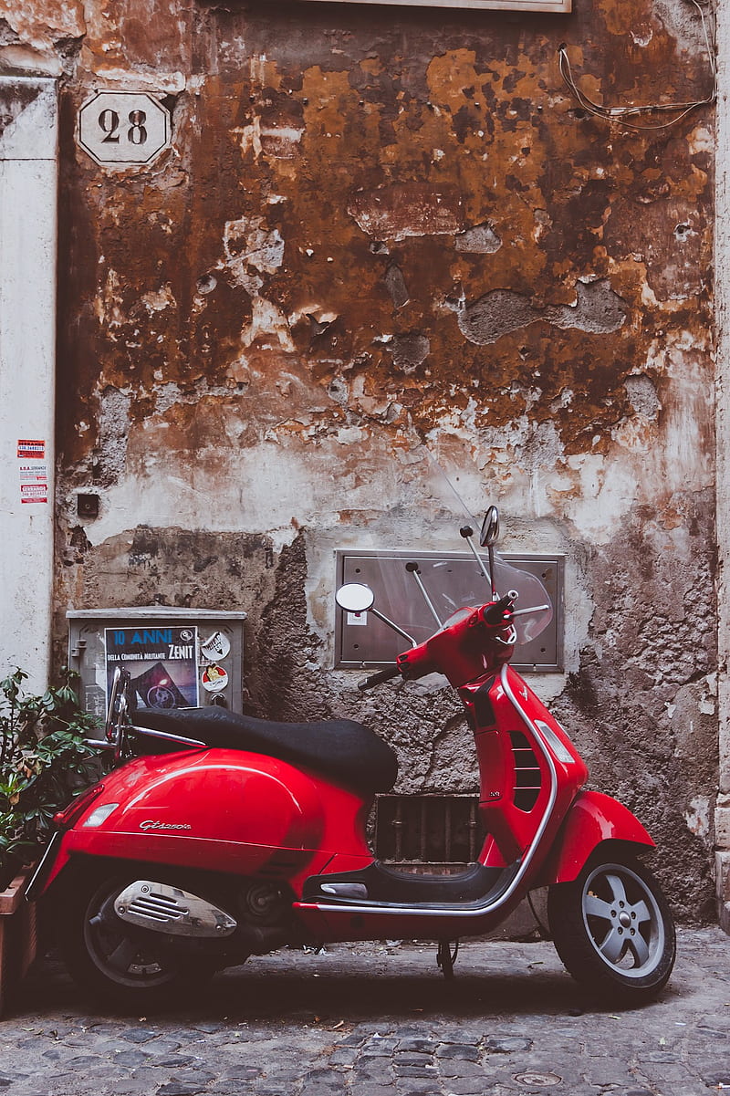 motor, scooter, vespa, HD phone wallpaper
