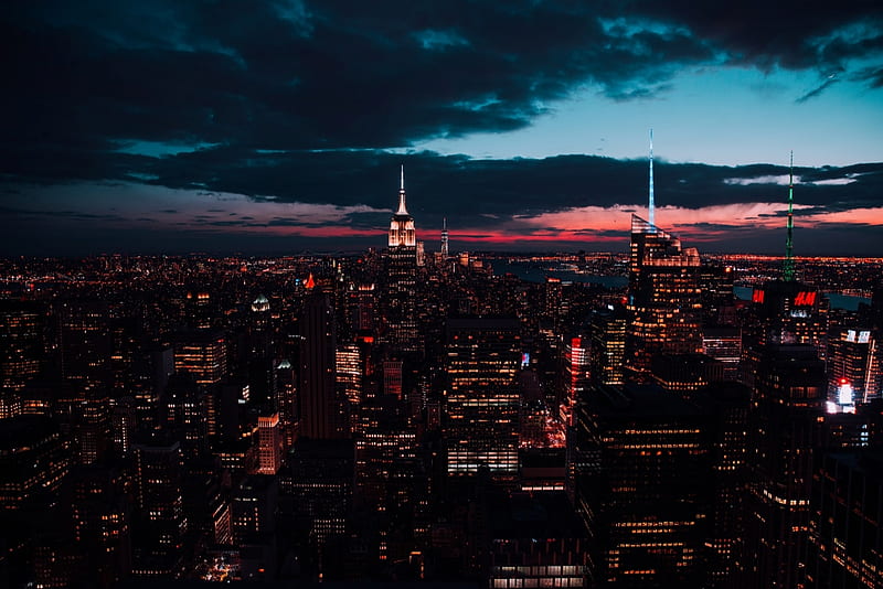 New York skyline, city, New York, urban, skyline, buildings, HD wallpaper