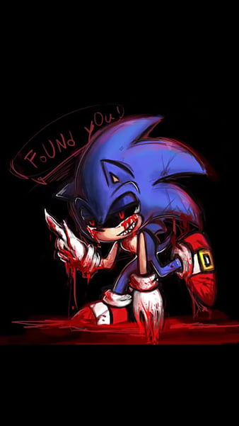 Download Sonic Exe Black Background Wallpaper