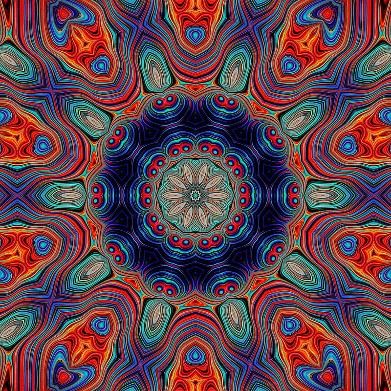 Kaleidoscope me , pattern, swirl, monster, desenho, gypsy, trippy, mirror lab, acid, HD phone wallpaper