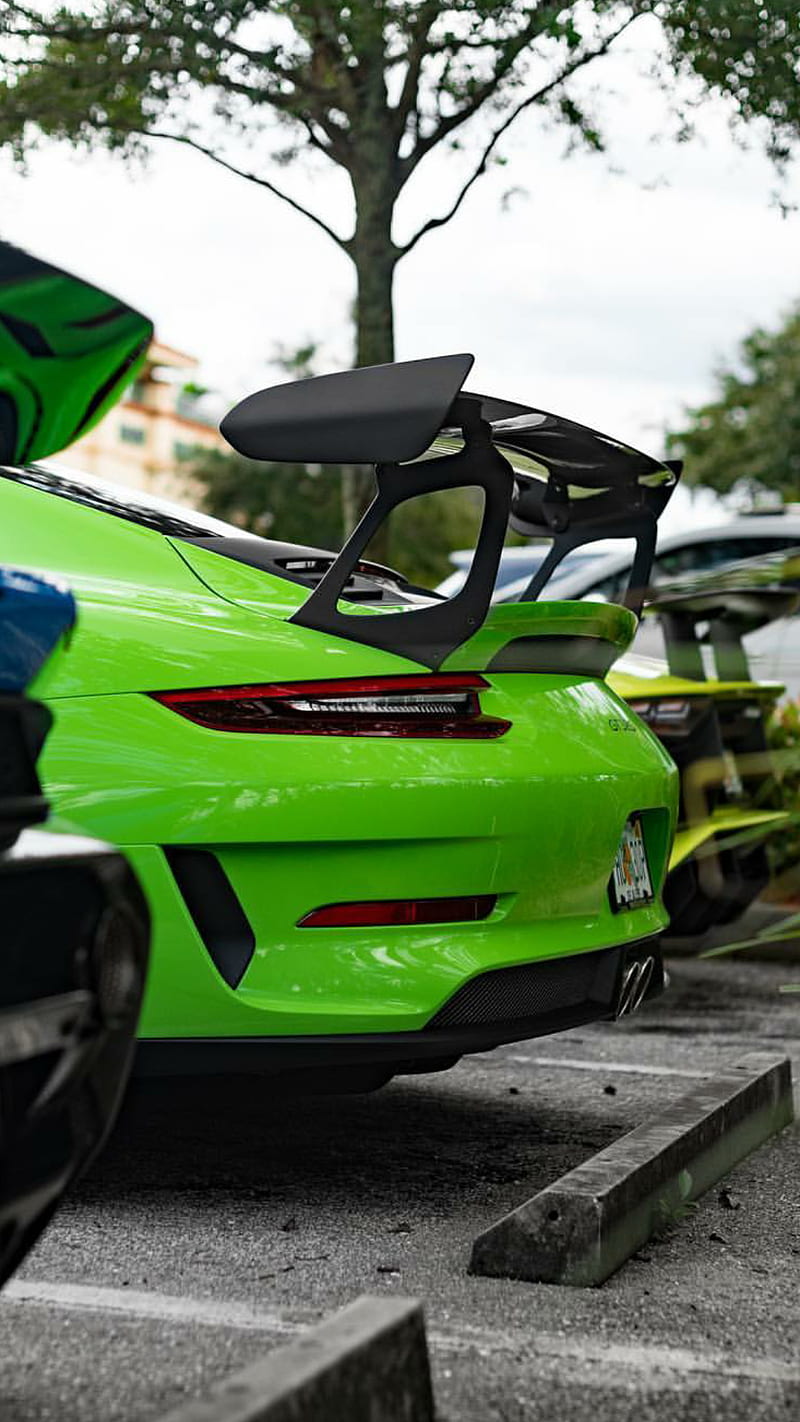 Green goblin, porsche, car, hypercar, supercar, rich, luxury, HD phone wallpaper