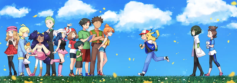 Pokémon, Pokémon The Movie: I Choose You!, Ash Ketchum, Misty (Pokémon), Cilan (Pokémon), Tracey (Pokémon), Girl, Boy, Bonnie (Pokémon), Clemont (Pokémon), Brock (Pokémon), Pikachu, Iris (Pokémon), Piplup (Pokémon), Verity (Pokémon), Serena (Pokémon), Dawn (Pokémon), Max (Pokémon), May (Pokémon), Sorrel (Pokémon), HD wallpaper