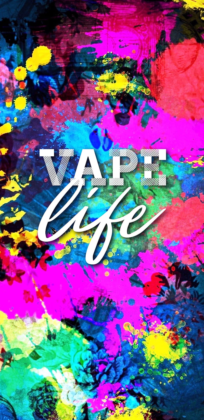 Vape Life Paint abstract, desenho, life, paint, steamroom, vape, vape life, vaping, vapor, HD phone wallpaper