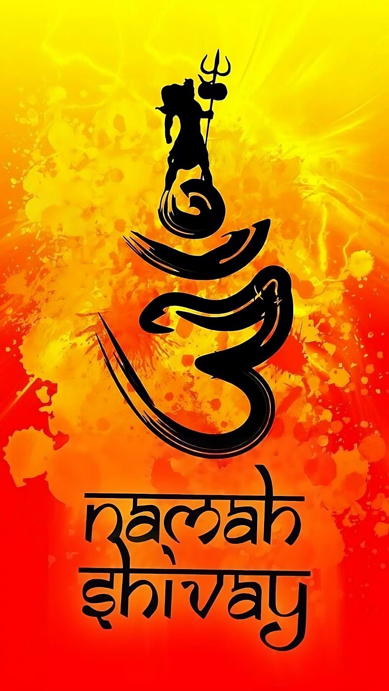 Namah Shivay Om, oil paint texture om namah shivay, lord, god, HD phone wallpaper