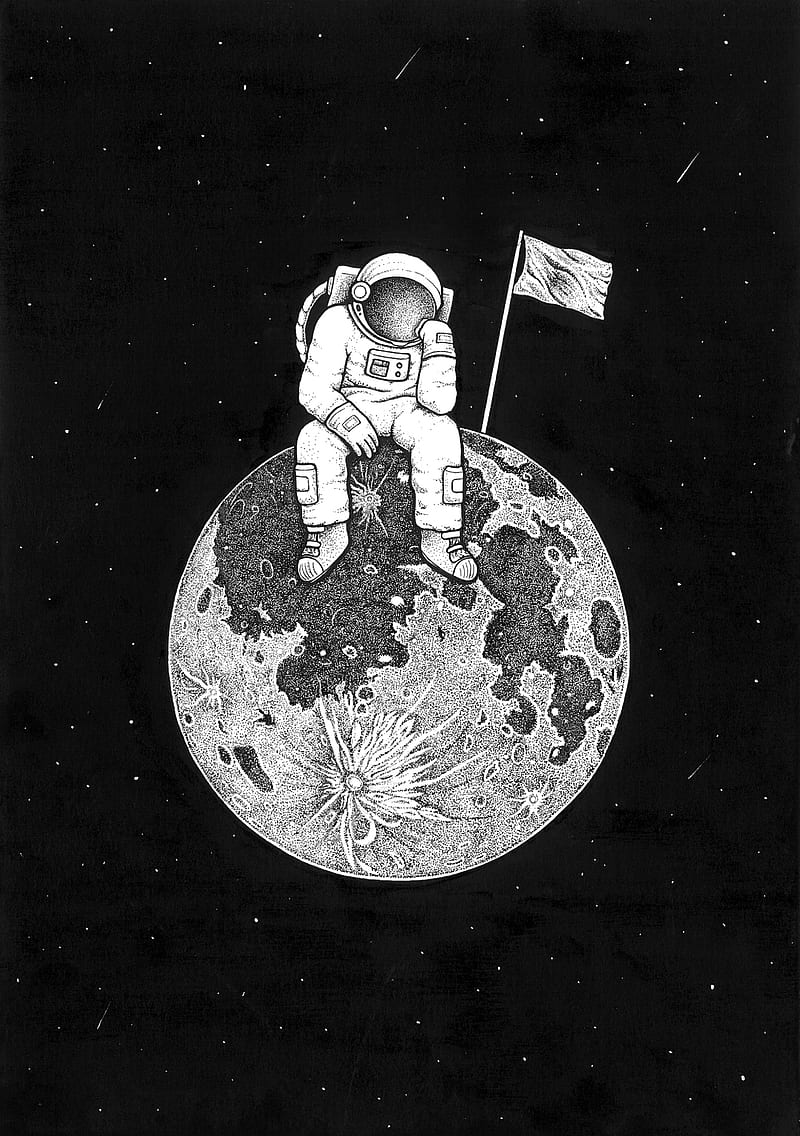 Buy Astronaut Floating in Space Drawing Printable Astronaut Drawing From  Photo Astronaut Wall Art A4 & A3 Online in India - Etsy