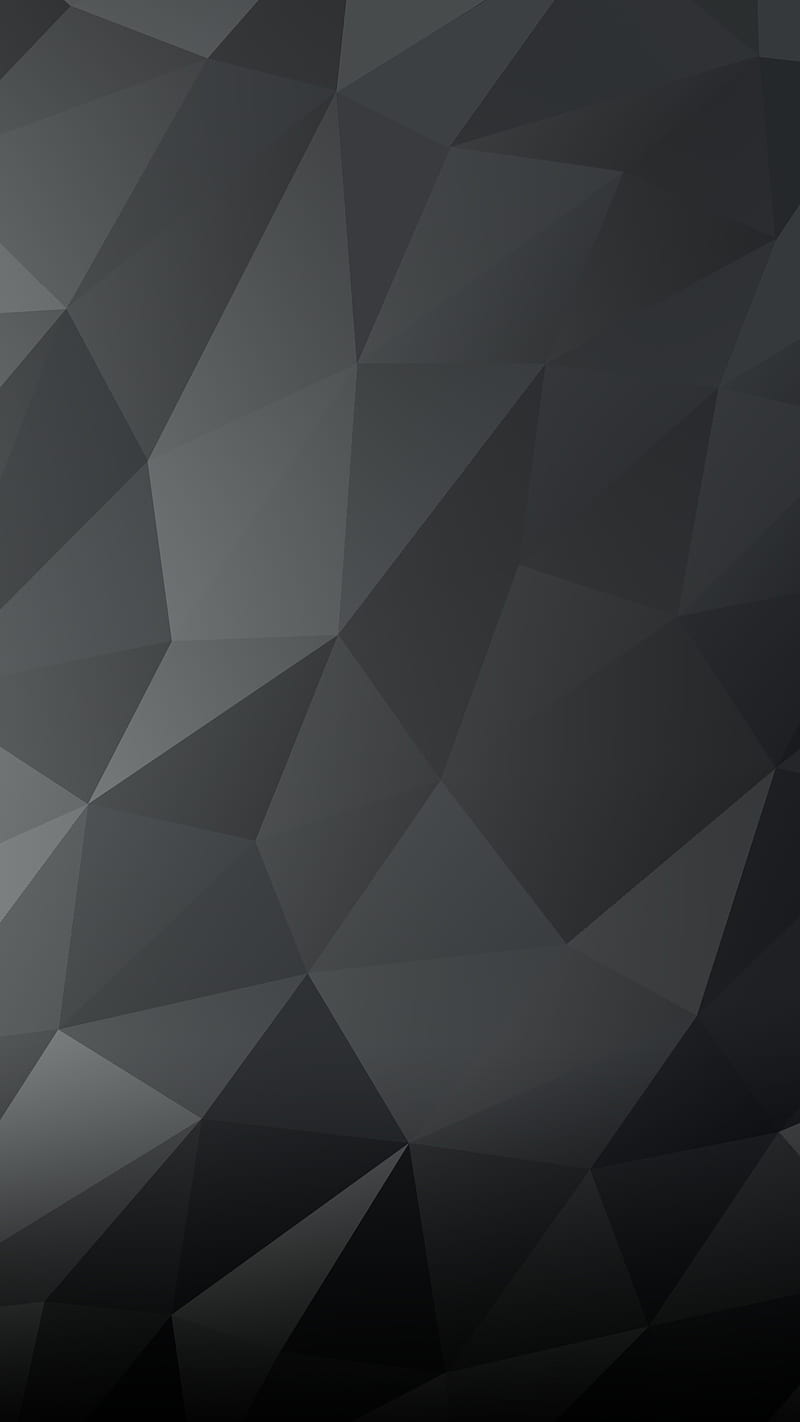 Poly Grey, black, full, geometric, gris, polygon, HD phone wallpaper ...