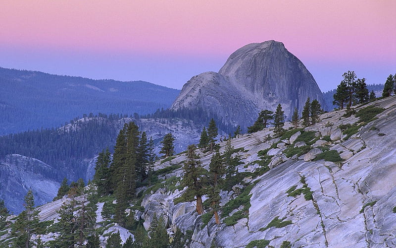 Yosemite National Park landmark- half dome mountain, HD wallpaper