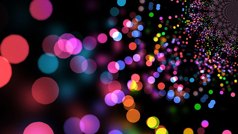 Colorful Round Light Bokeh Background Abstract, HD wallpaper