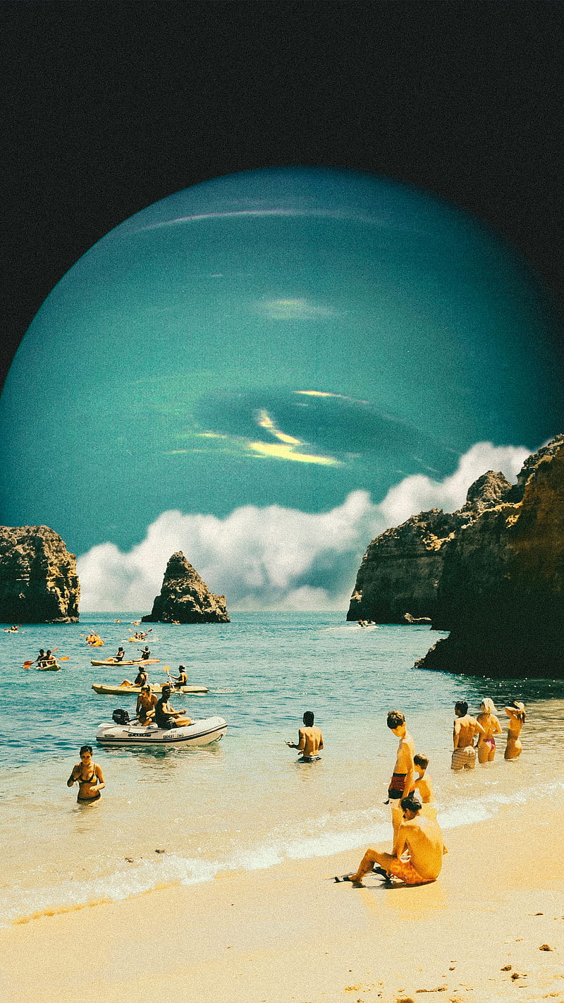 Space Spy art collage digital green pulp retro saturn surrealism  vintage HD phone wallpaper  Peakpx