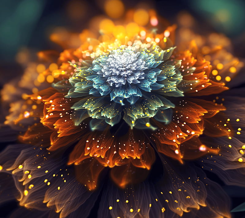 Abstract Flower, abstract, colours, flover, HD wallpaper