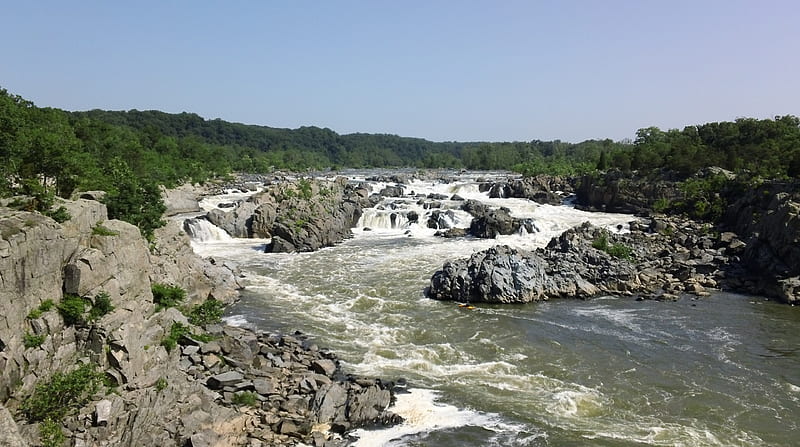 Great Falls - Potomac River - Maryland - USA, USA, Waterfalls, Potomac River, Great Falls, Maryland, HD wallpaper