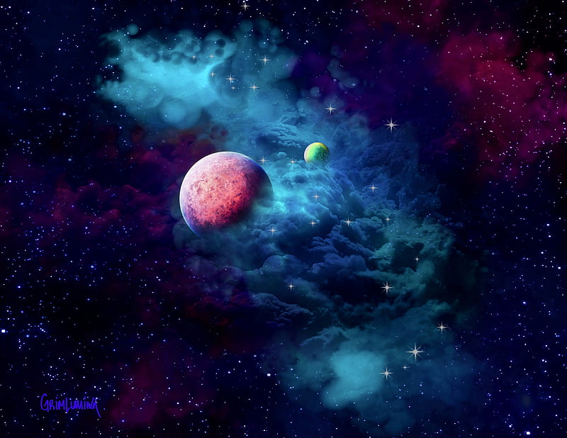 planets, nebula, cloud, galaxy, space, HD wallpaper