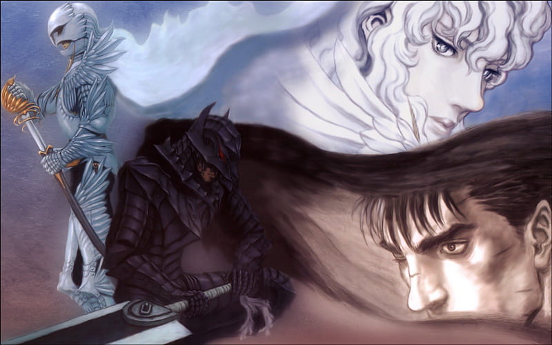 berserk, fight, boy, horror, anime, HD wallpaper berserk, fight, boy, horror, anime, HD wallpaper