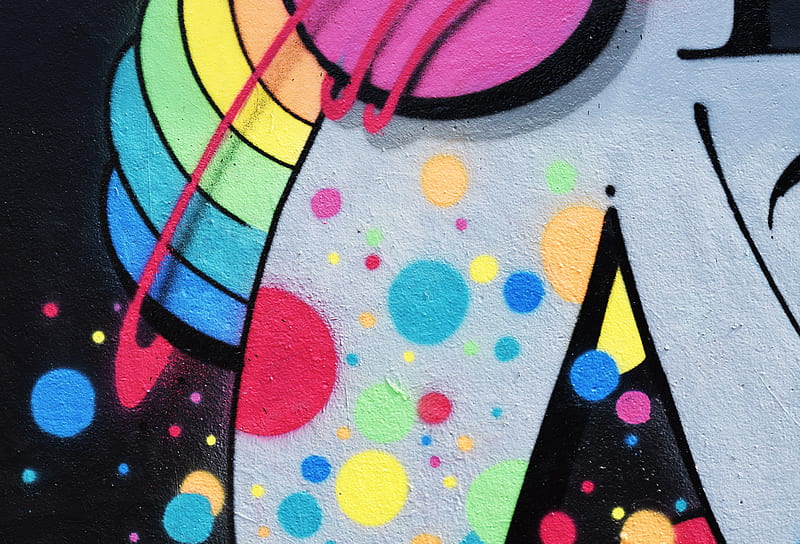 graffiti, wall, paint, colorful, HD wallpaper
