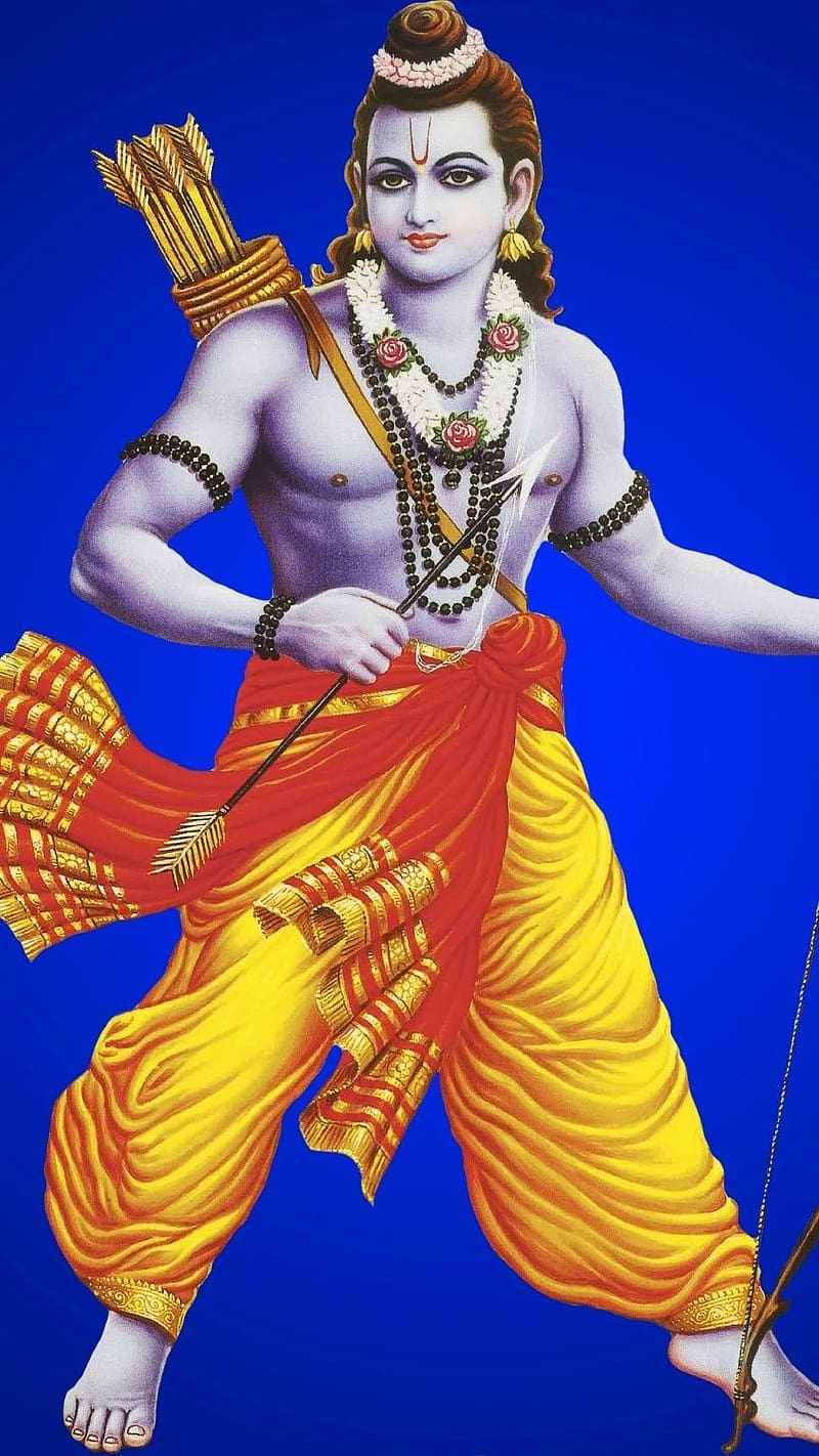 Lord Ram, Blue Background, God, Bhakti, HD Phone Wallpaper | Peakpx