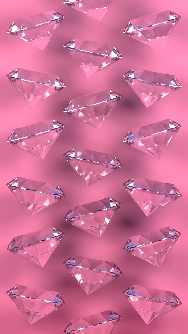 Diamond Pattern, 3d design, bright, diamonds, girly, glass, pattern, pink,  shine, HD phone wallpaper | Peakpx