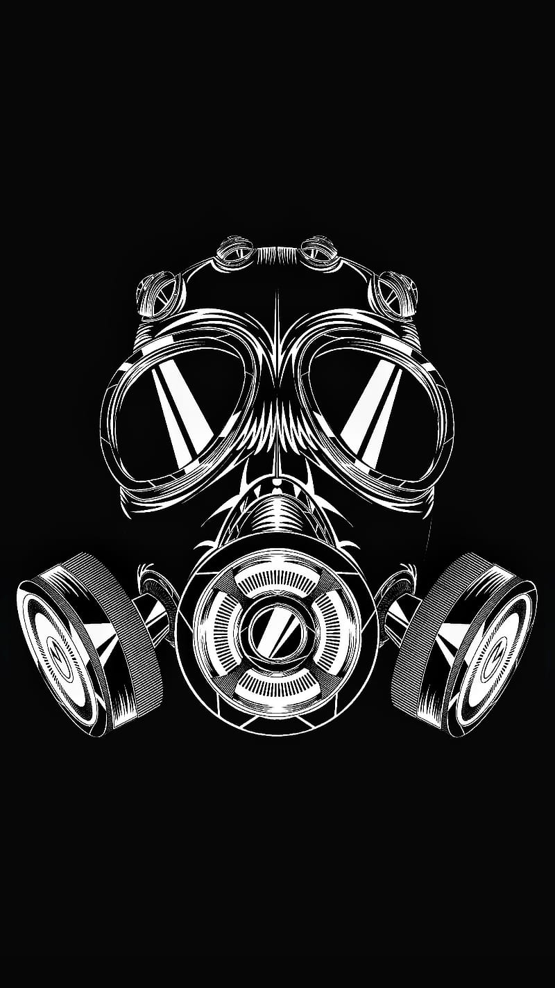 Gas Mask, black, HD phone wallpaper