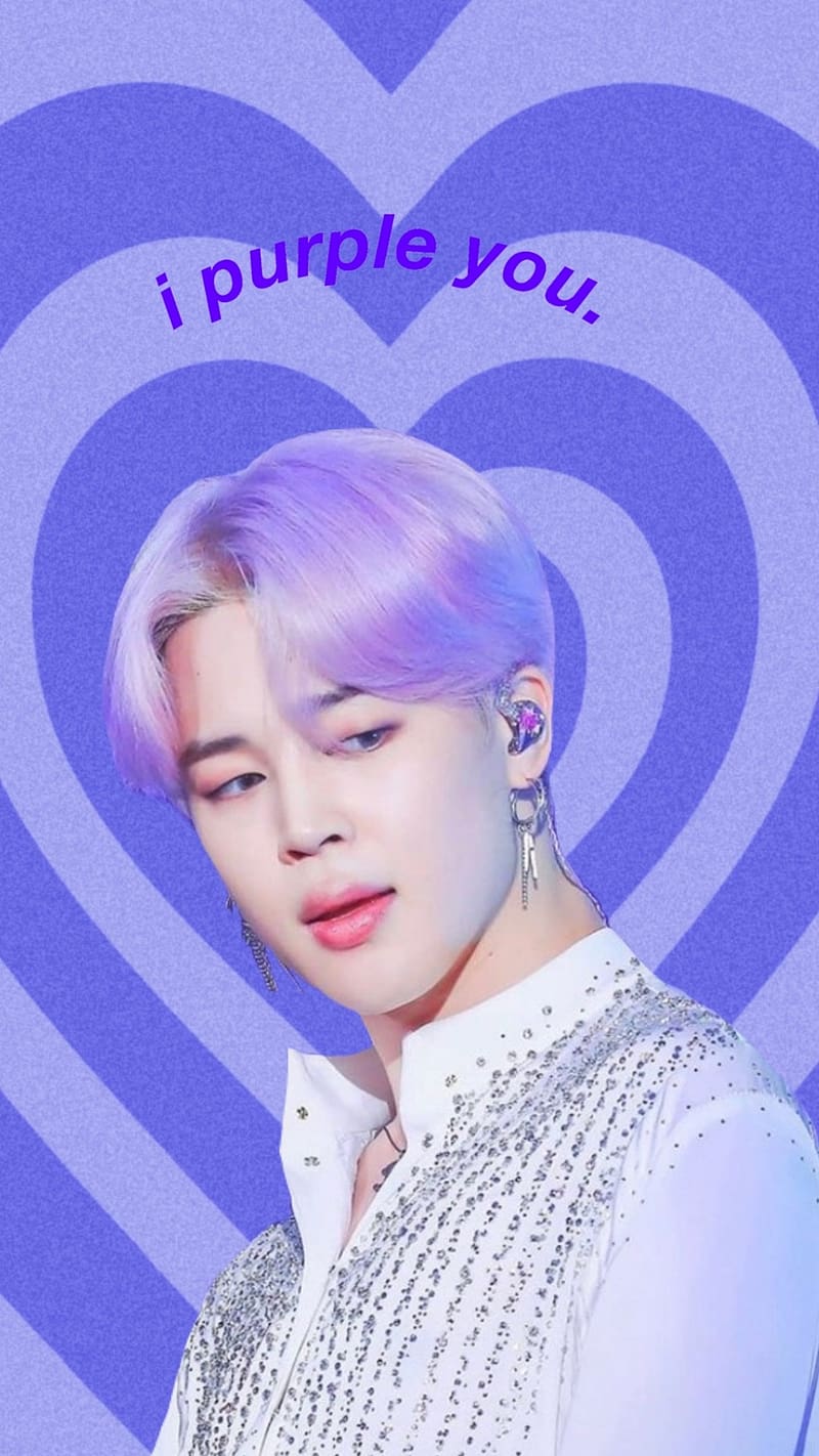 Bts Jimin, Purple Heart Background, korean, singer, HD phone wallpaper