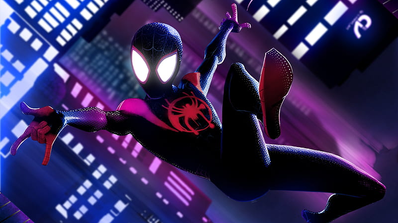Spider-man: into the spider-verse, animation, jumping, Movies, HD wallpaper  | Peakpx