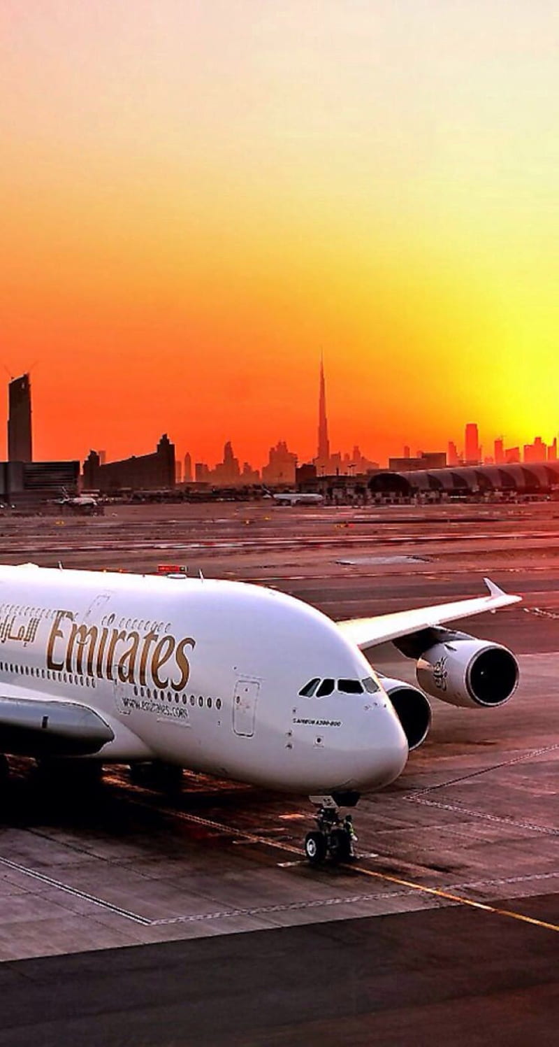 Airplane, plane, planes, aircraft, aviation, fly, air, fly emirates, HD phone wallpaper