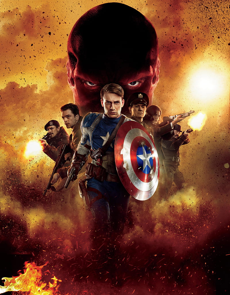 Captain america, 2011, avengers, capitan america, first avenger marvel, super heroe, HD phone wallpaper