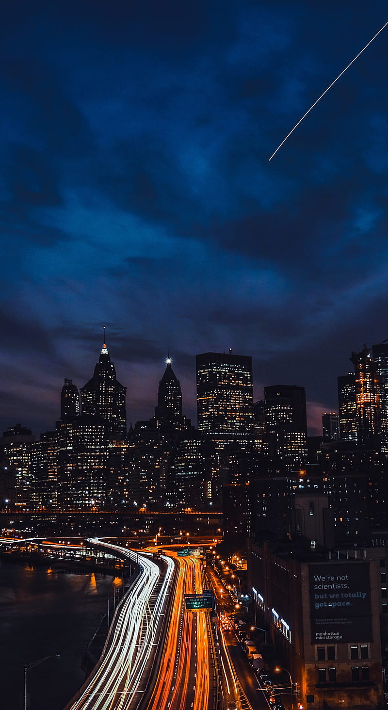 Vista de la ciudad, ciudad, nueva york, noche, nueva york, vista, Fondo de  pantalla de teléfono HD | Peakpx