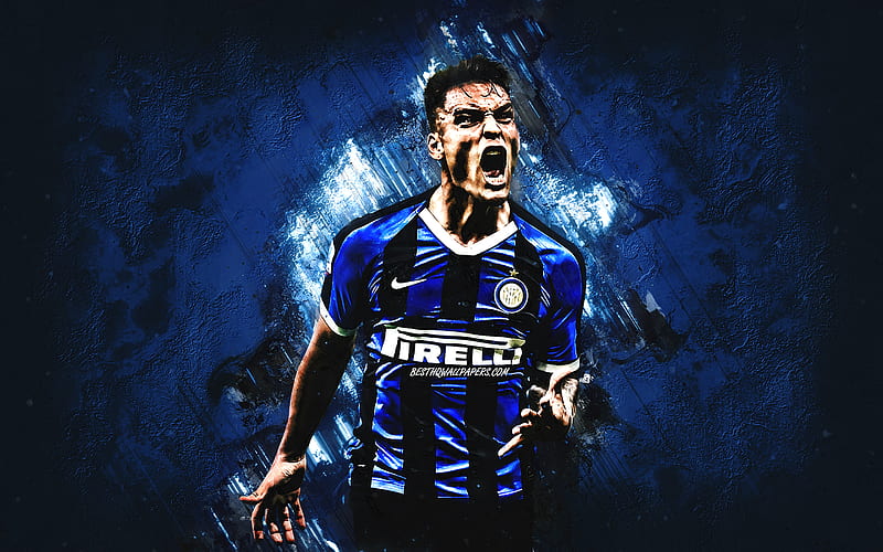 Lautaro Martinez, FC Internazionale, portrait, Argentinean footballer, striker, Inter Milan FC, Serie A, Italy, football, HD wallpaper