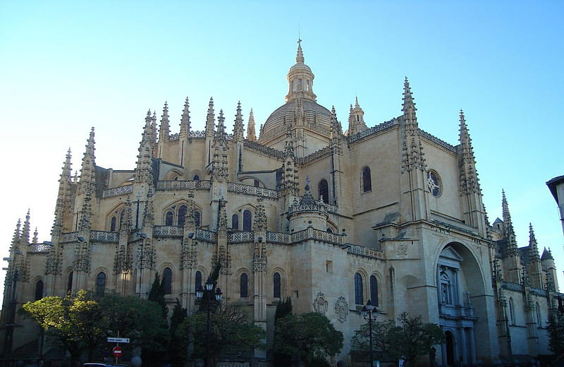 Cathedral of Segovia, Spain, Segovia Cathedral, Segovia, Spain, Gothic, Medieval, HD wallpaper