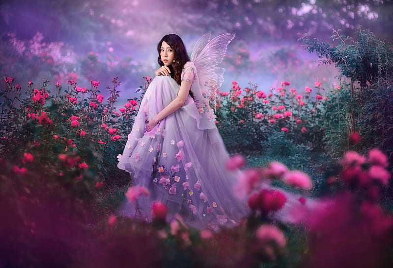 HD woman with flowers wallpapers | Peakpx
