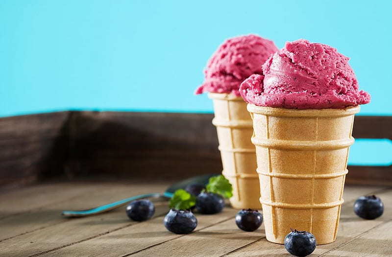 Ice Cream, abstract, yummy, pink, icecream, HD wallpaper