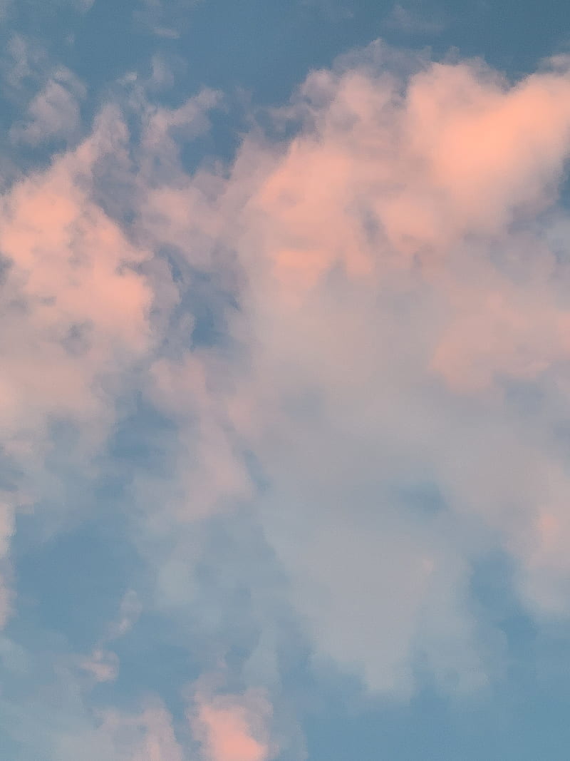 Up And Away, blue, clouds, pink, sky, white, HD mobile wallpaper | Peakpx