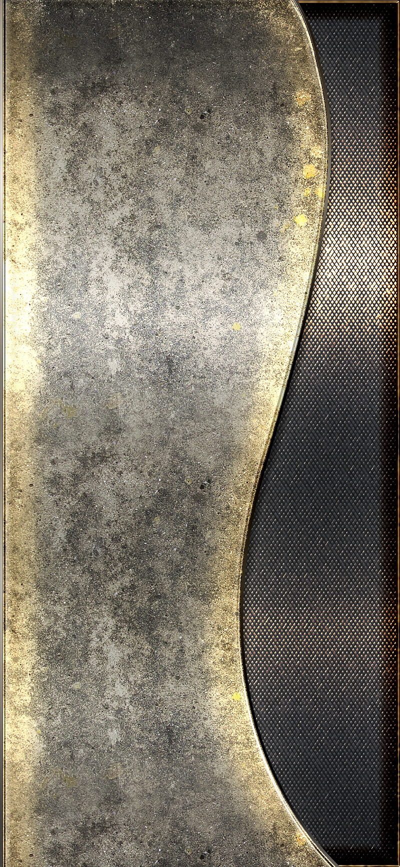 IphoneX metal steel, abstract, gold, iphone x, metal, rust, steel, tone, two, wallaper, HD phone wallpaper