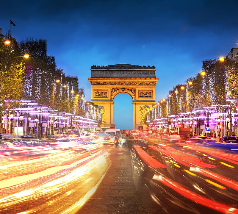 Arc de Triomphe, cityscape, france, paris, HD wallpaper