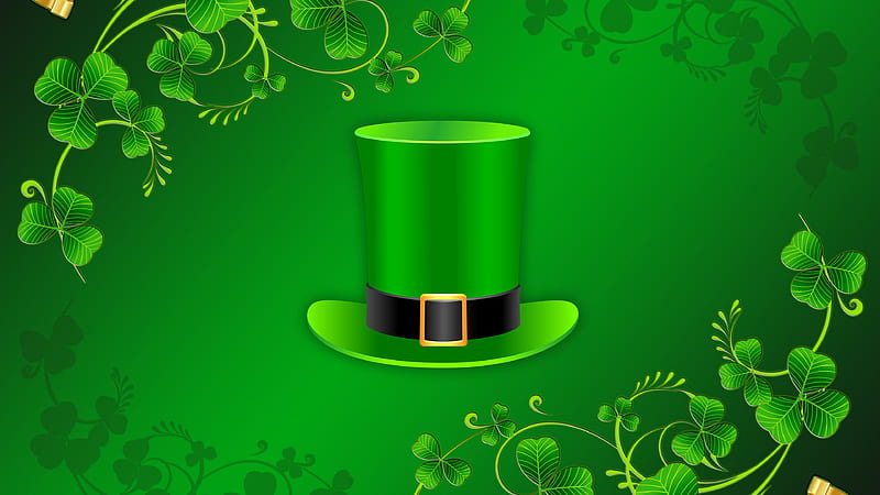 Green Hat St. Patrick's Day, HD wallpaper