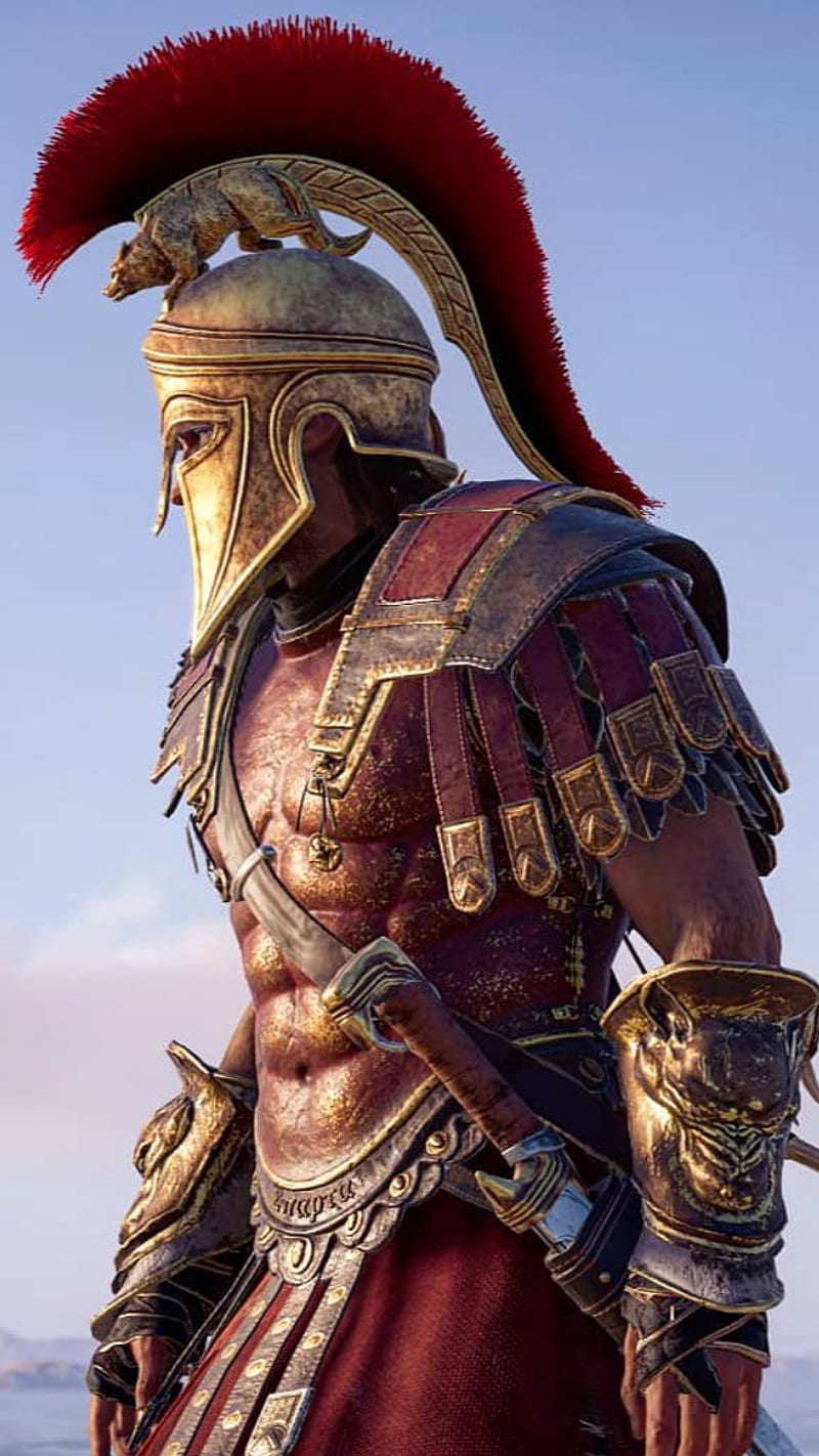 Alexios Spartan, assassins, creed, ubisoft, HD phone wallpaper