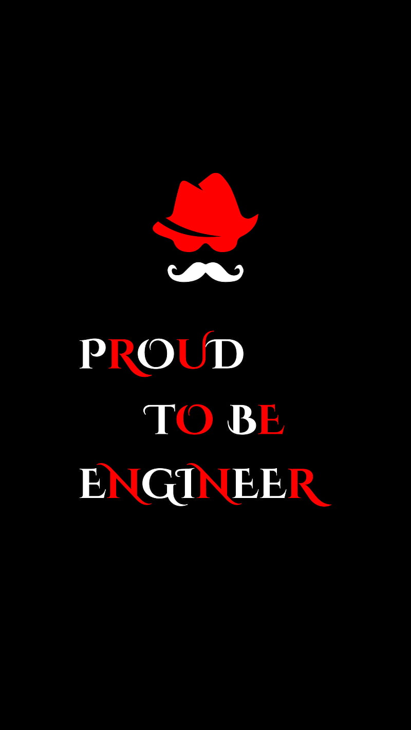 Proud to be Engineer, black, desenho, mustache, new latest, style, swag, trending, HD phone wallpaper