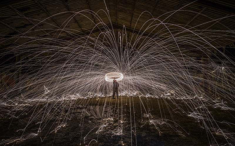 Wire Wool Spinning graphy Ultra, Artistic, Urban, Creative, Night, Light, graphy, Exploration, samsung, urbex, Sparks, longexposure, lightpainting, steelwool, logger, spinning, wirewool, HD wallpaper