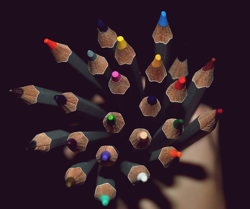 Colourful Pencils, pensils, HD wallpaper