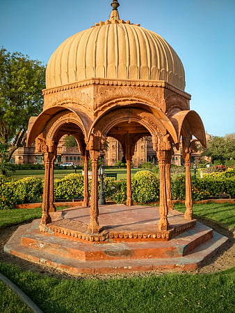 Junagadh Fort, facade facing west having places for kings and queens to  watch people on the ground, Bikaner, Rajasthan, India Stock Photo by  ©RealityImages 323207630