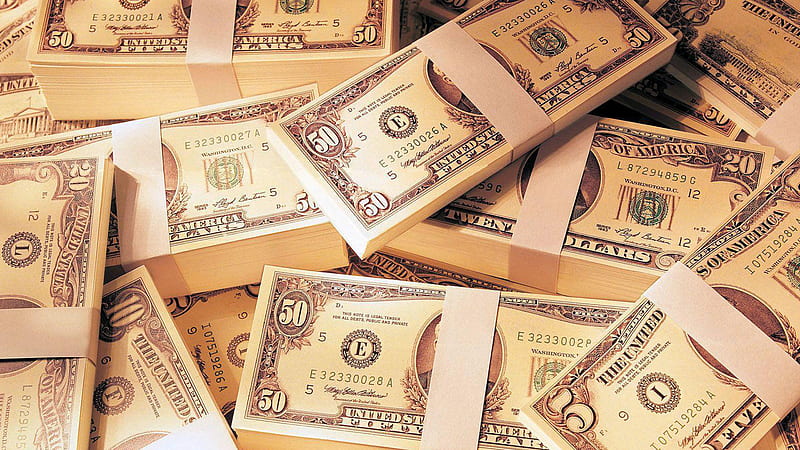 Bundles Of New Dollar Notes Money, HD wallpaper