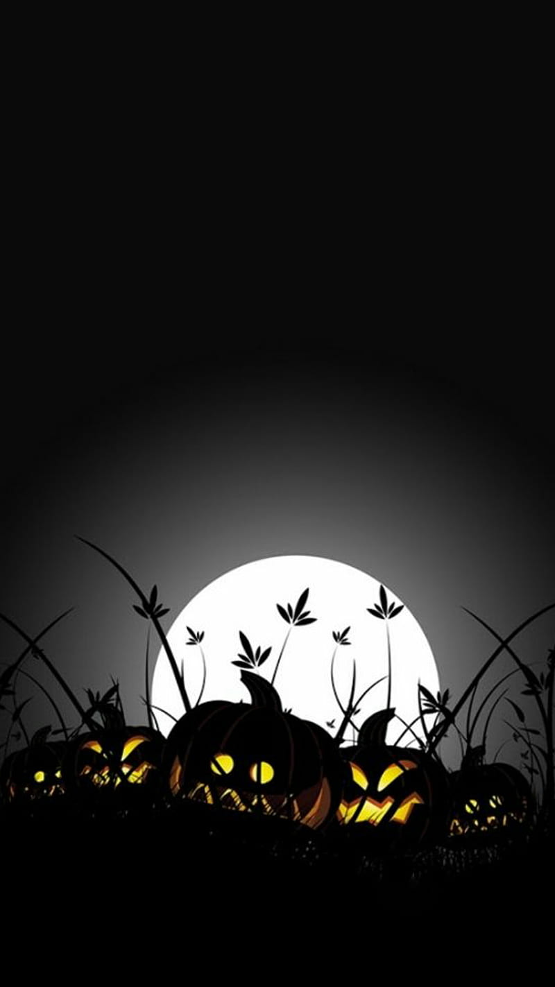 Halloween, bulan, night, labu, HD phone wallpaper | Peakpx