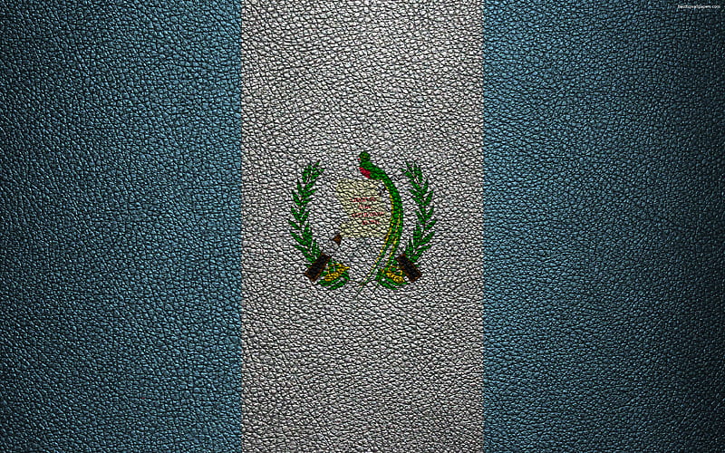 Flag of Guatemala leather texture, North America, Guatemalan flag, flags of the world, Guatemala, HD wallpaper