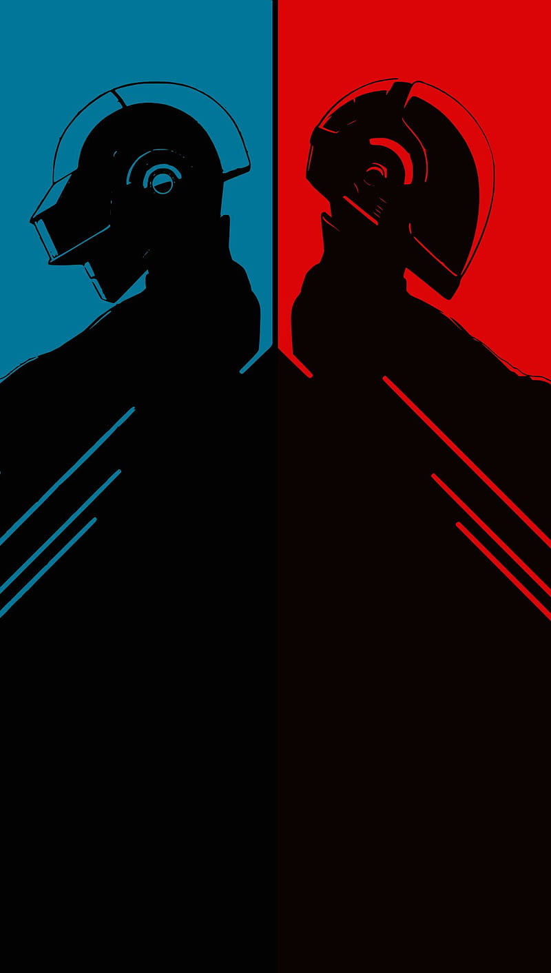 right and left, blue, left, red, right, HD phone wallpaper