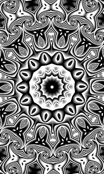 Mandala 3, black and white, mandala, third, HD phone wallpaper | Peakpx