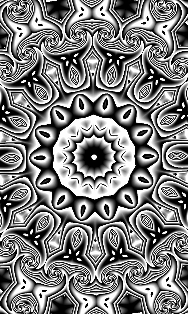 Mandala 3, black and white, mandala, third, HD phone wallpaper | Peakpx
