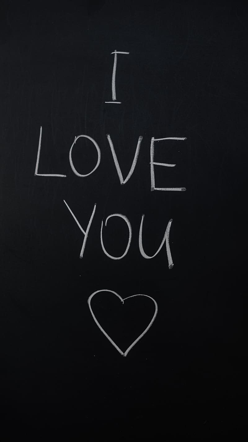 L Love You on Black Board, I Love You, l love you, black board, love, HD phone wallpaper