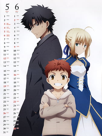 Five anime characters, Fate Series, Fate/Stay Night, Saber, Shirou Emiya HD  wallpaper, Wallpaper Flare