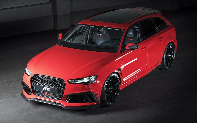 ABT, tuning, 2017 cars, Audi RS6 Plus one of 50, german cars, red rs6, Audi, HD wallpaper