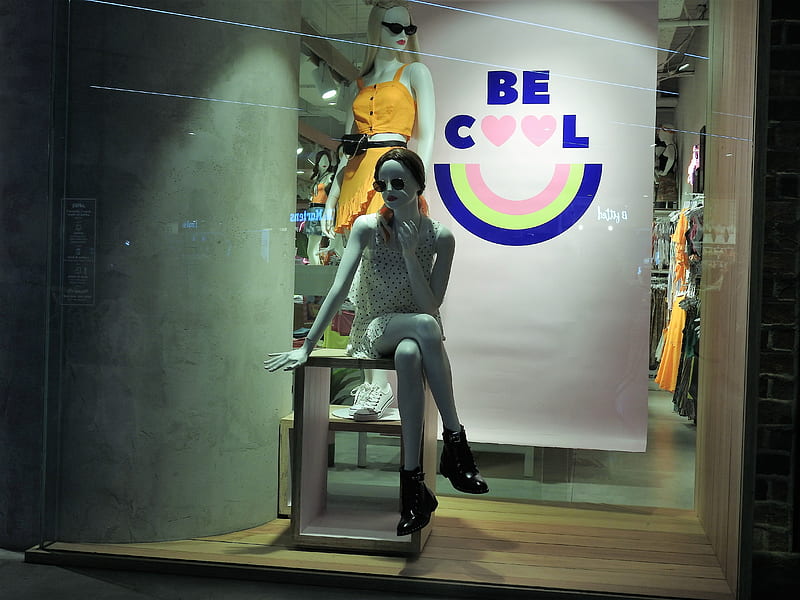 Be Cool, lady dummies, shop window display, display, dummies, HD wallpaper